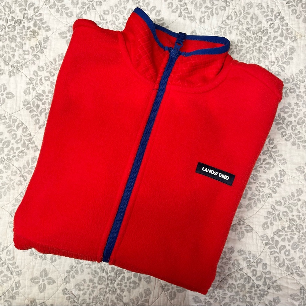 M (8/10) Lands’ End Fleece Zip Jacket